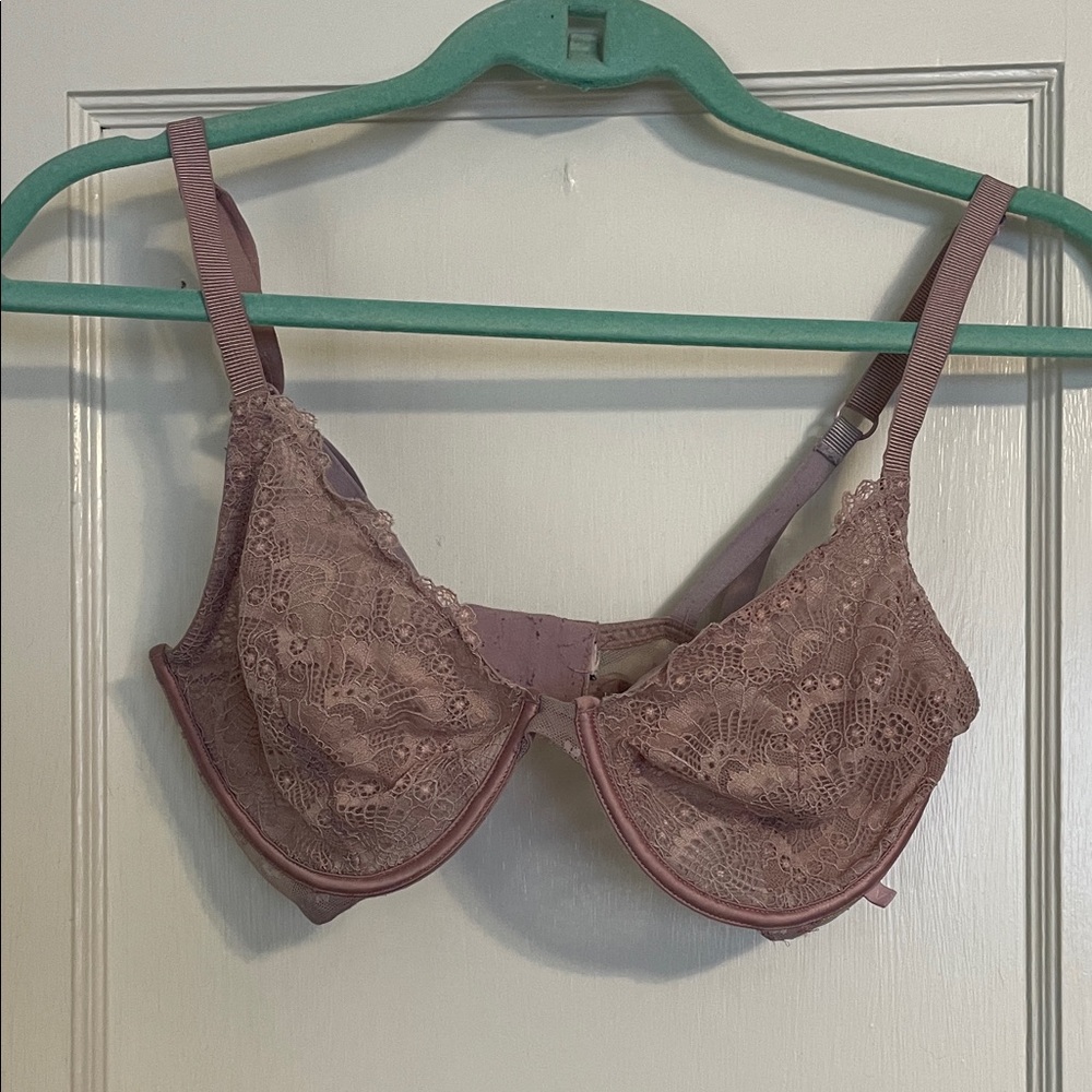 Victoria’s Secret Unlined Mauve Lace Bra